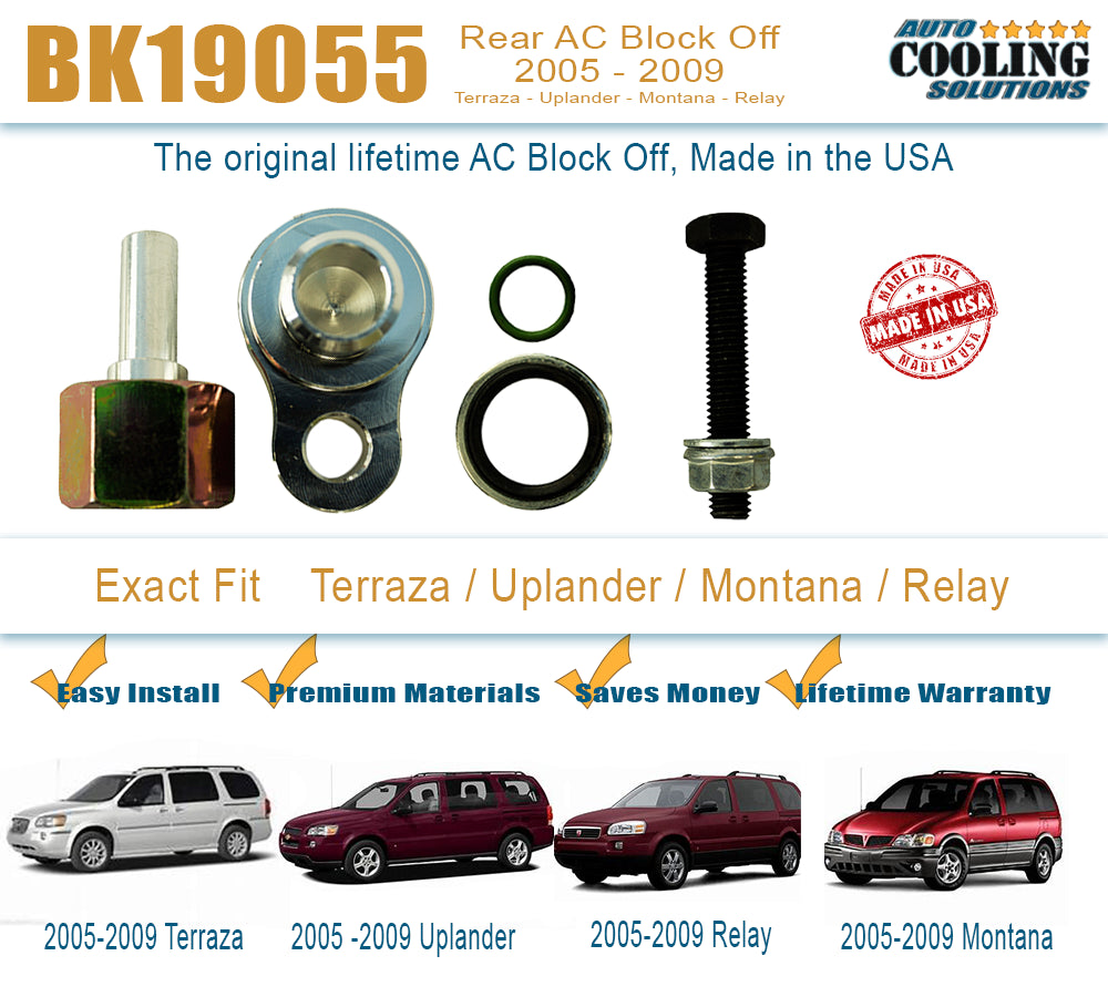 Rear AC Block Off Uplander, Relay, Terraza, Montana 05-09