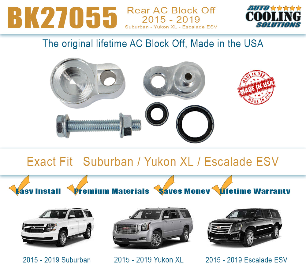 Rear AC Block Off Suburban, Yukon XL, Escalade ESV 15-20