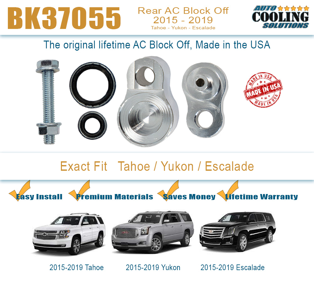 Rear AC Block Off Tahoe, Yukon, Escalade 15-20