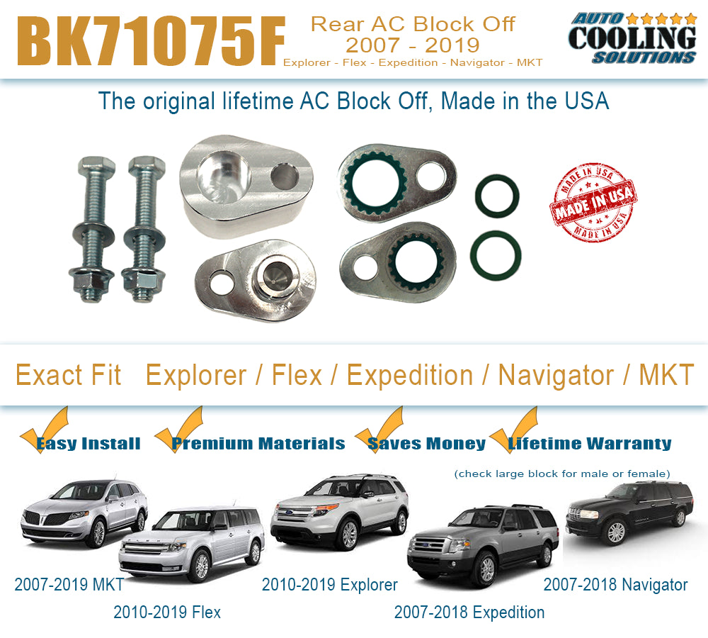 Rear AC Block Off Expedition, Navigator 10-18 F