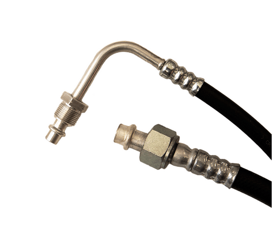 AC hose with direct fit connectors on a white background