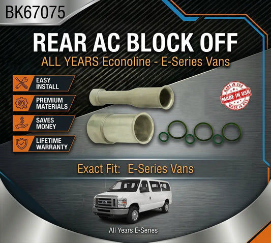 Rear AC Block Off Kit E-Series, Econoline Vans All Years