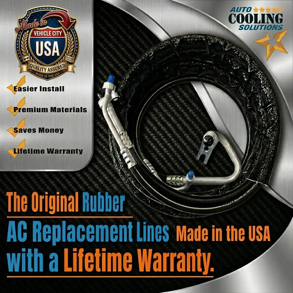 AC replacement lines with branding and text on a dark background