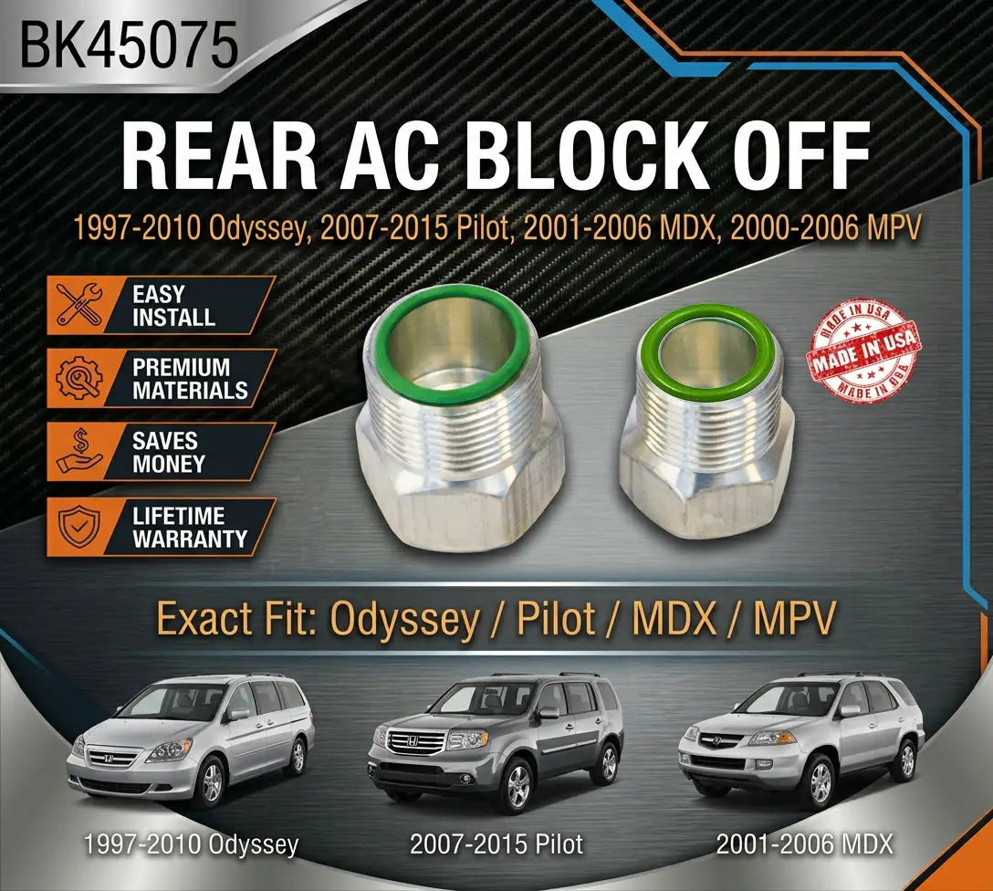 Rear AC Block Off Kit for Honda Odyssey, Pilot & Acura MDX