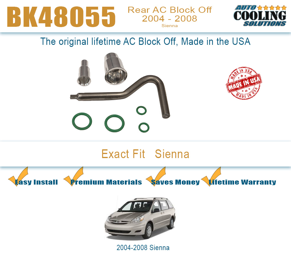 Rear AC Block Off Sienna 2004-2008