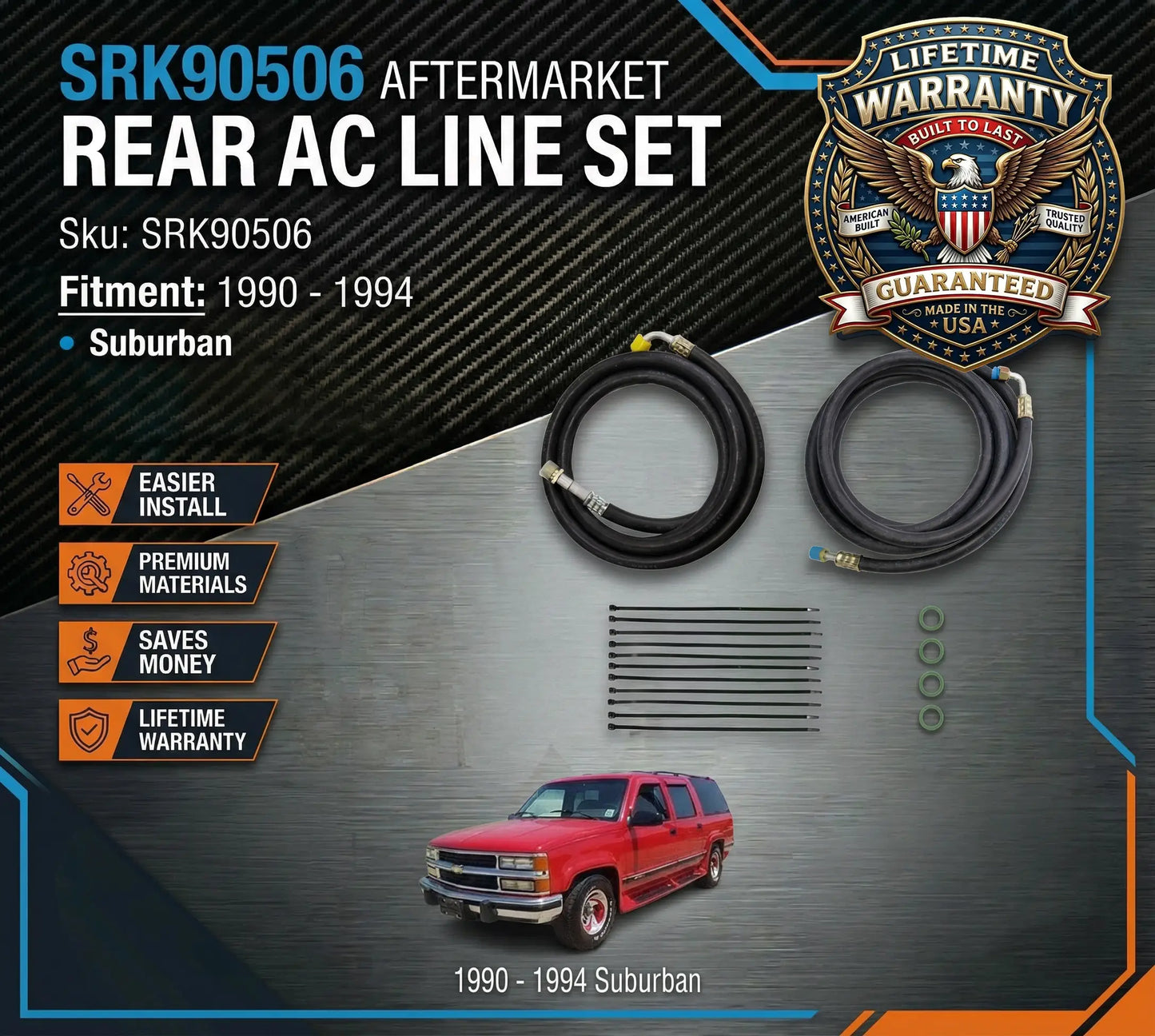 Rear AC Line Set Suburban 90-94