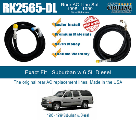 Rear AC Line St RK2565-DL with vehicle fitment