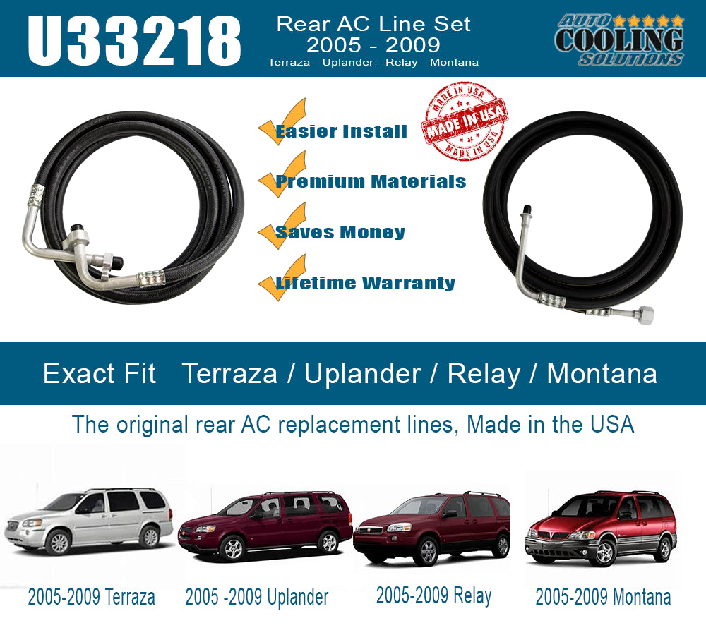 Rear AC Line Set Terraza, Uplander, Montana, Relay 05-09